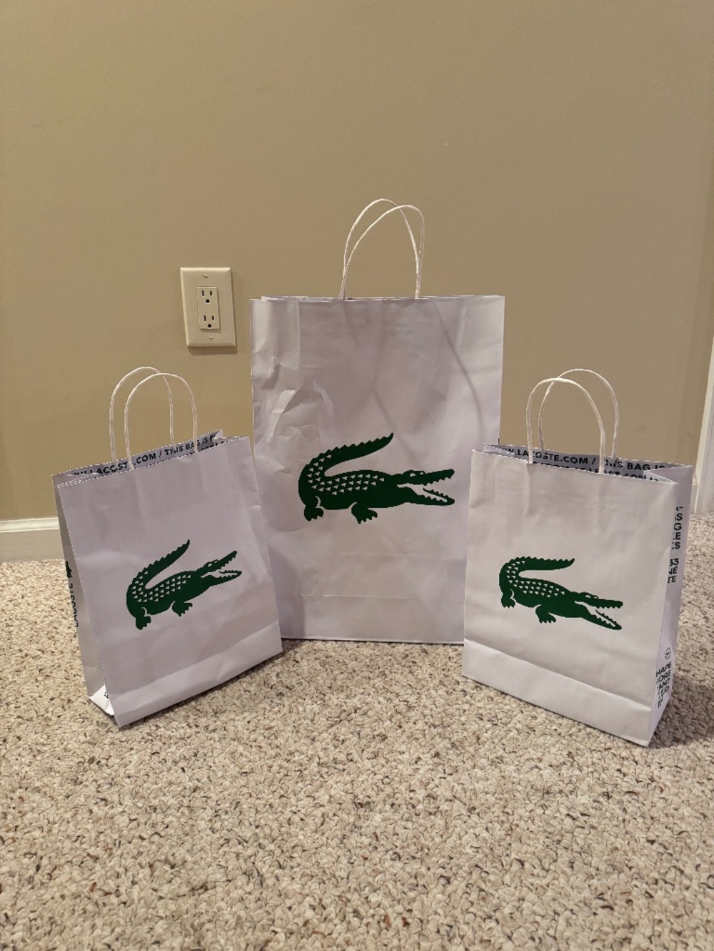 Lacoste 3 Shopping Bags